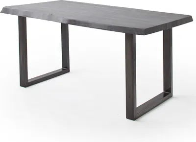 Produktbild von Esszimmer Tisch 240x100 cm, Akazie massiv, grau sandgestrahlt - COSENZA-06