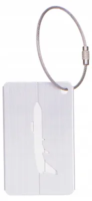 Produktbild von PUCCINI ZB04 Aluminium Adressanhänger für Gepäck Silber
