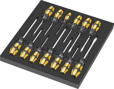 Produktbild von 9714 Schaumstoffeinlage Der Schraubmeißel Schraubendreher-Set 1