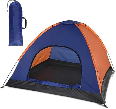 Imagen del producto de Tienda de campaña para 3-4 personas, tienda de campaña ligera para mochileros, con protección contra la lluvia, ideal para familias, camping, senderismo, playa y pesca