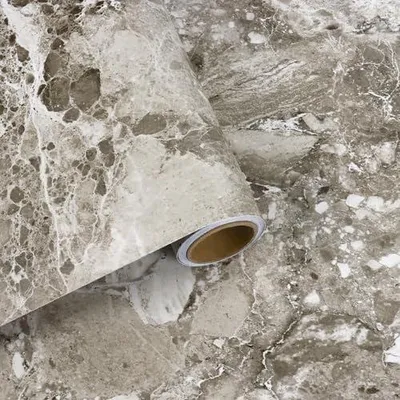 Zdjęcie produktu dla Tapeta samoprzylepna marmur beżowy biały winyl 30X300 cm