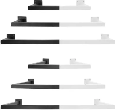 Multiple black and white metal coat racks are displayed against a white background.