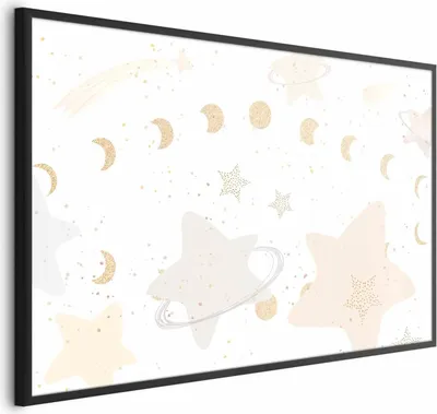 Produktbild von Posterpapier Poster - Moon and Stars 90x60 cm Für Kinder e-A-10127-ao-a
