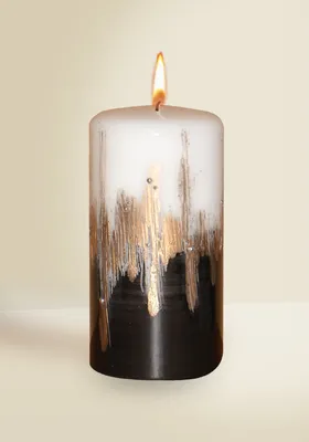 Produktbild von Designkerze Skyline Stumpenkerze Weiß 140 x Ø 70 mm, 1 Stück