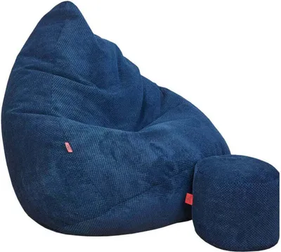 Obrázok produktu pre Vankúš na sedenie + podnožka tmavomodrý zamat Sako Loft