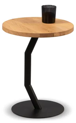 Beistelltisch massiv Wildeiche rund geölt D=35 H=45 cm