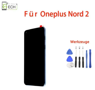 Produktbild von Für OnePlus Nord 2 (DN2103) LCD Display (OLED) mit Rahmen Touchscreen Bildschirm
