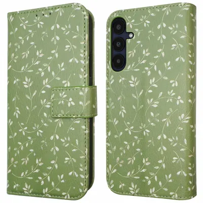 Produktbild von imoshion Design Klapphülle Samsung Galaxy A55 - Green Flowers