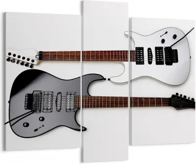 Produktbild von Bild auf Leinwand - Leinwandbild - E-Gitarren Streicher Musikinstrument - 95x80cm - Wand Bild - Wanddeko - Leinwanddruck - Bilder - Kunstdruck - Leinwand bilder - Wandkunst - CB95x80-0369