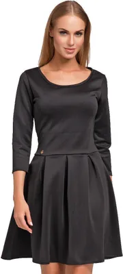 Produktbild von Damen Kleid Klassisches Minikleid Glockenform; Schwarz/L/40