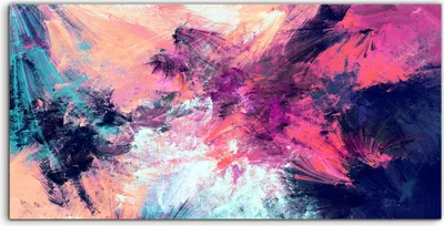 Produktbild von Coloray Acrylbild 100x50  Wandbild Acrylbilder Kunstdruck abstrakt bunte Farbfeuerwerk