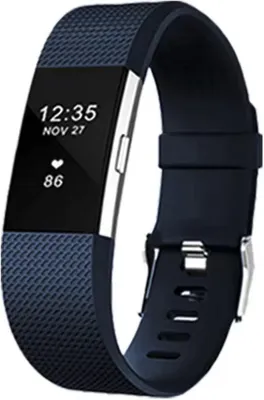 Obrázok produktu pre CHPN - Náramok na hodinky - Náramok kompatibilný s Fitbit - Fitbit Charge 2 - Športový náramok - Tmavomodrá farba - Veľkosť L - Náramok na hodinky - Obsahuje Fitbit - Náramok - Náramok