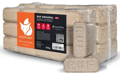 Produktbild von Heizfuxx RUF Original Red Holzbriketts Hartholz 10kg x 2 Gebinde 20kg