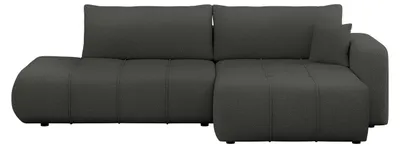 Produktbild von MIRJAN24 Ecksofa Furyn O, Wohnzimmer Eckcouch mit Bettkasten und Schlaffunktion, L-Form, Seite Rechts (Farbe: Velo 636)