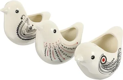 Zdjęcie produktu dla Ceramiczne doniczki w stylu skandynawskim, 3 sztuki, do sukulentów, dekoracja domu i biura