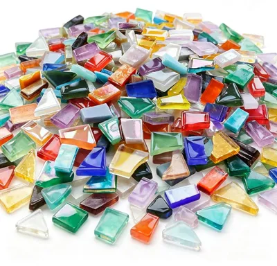 Glasmosaiksteine, 500 g, bunt, für Basteln & Deko