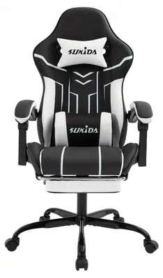 Produktbild von Gaming-Stuhl - Gaming-Sessel - Bürostuhl - Gaming-Stuhl mit Fußstütze - Breiter Sitz