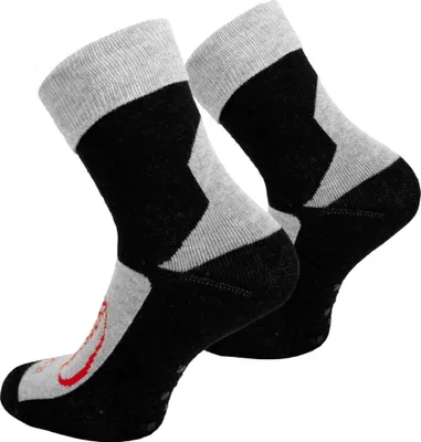 Produktbild von Tobeni 3 Paar Homesocks ABS Socken Rutschfeste Stoppersocken mit Umschlag für Teenager Damen und Herren, Farbe:Schwarz, Grösse:35-38