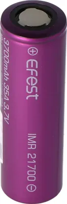 Produktbild von Efest IMR21700 - 3700mAh Li-Ion-Akku, 3,6V - 3,7V min. 3630mAh typ. 3700mAh maximal 30A Stromabgabe (Flat Top), 21,6mm x 70,1mm