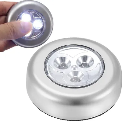 Image de Verk 01224 Lampe autocollante 3 LED argentée