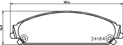 Produktbild von HELLA Bremsbeläge Satz Vorne Bremsklötze für CHRYSLER 300 C Touring (LX, LE) 8DB 355 011-891