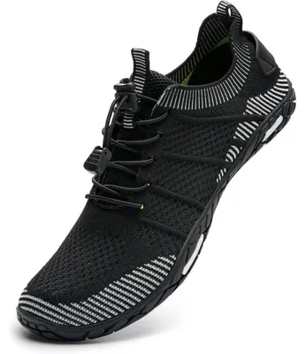 Zdjęcie produktu dla Sandały basenowe damskie i męskie, buty do pływania, buty do wody, letnie, szybko schnące, buty do surfingu, rozmiar 38 EU, minimalistyczne, czarne