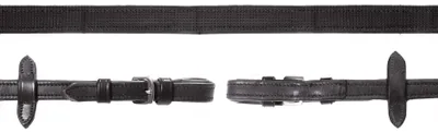 Image de Schockemöhle Sports Rênes Durasoft Reins Grip 16 mm Black / Silver WB