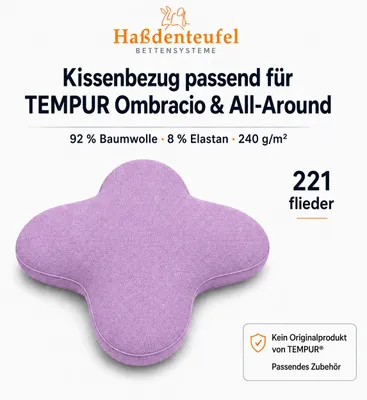 Produktbild von Kissenbezug passend für TEMPUR Ombracio & All-Around Schmetterlingskissen, KI-generiertes Bild