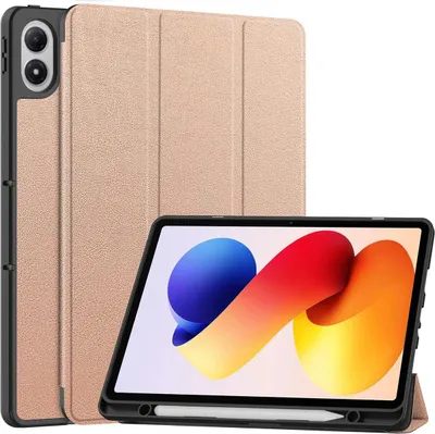 Produktbild von Schutzhülle mit Klappe für Xiaomi POCO Pad M1 / Redmi Pad 2 Pro, Bizon Case Tab Lizard, Rosegold