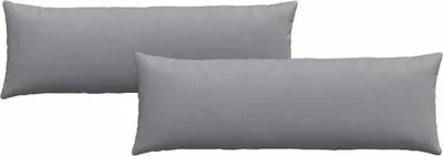 Zdjęcie produktu dla vidaXL Poduszki na sofę 2 szt. jasnoszare 120 x 40 cm tkanina