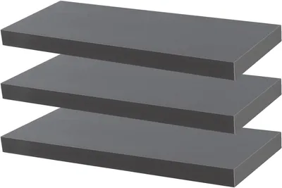 Produktbild von Moderne schwebende Wandregale – 60 cm – Grau – 3er-Pack