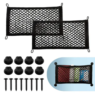 Produktbild von Gepäcknetz Auto Kofferraum 2 Stück 55 x 25 cm Schwarz Aufbewahrungsnetz Wohnmobil Zubehör