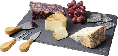 Productafbeelding van Famanu kaasmes- en snijplankset in cadeauverpakking, 4-delig, met kaasmes en snijplank