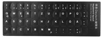 Produktbild von Deutscher Tastaturaufkleber als Ersatz für Desktop-Computer und Laptops