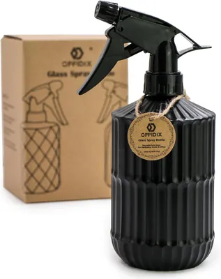 Imagen del producto de Botella pulverizadora de vidrio, 0,45 litros, con boquilla ajustable, para el cuidado de plantas