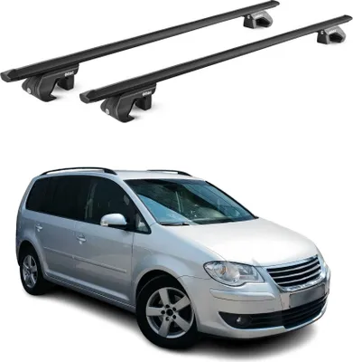 Produktbild von Dachträger Grundtäger für VW Touran 1T 5T 2003-2025 5 tür 90kg Alu Schwarz ABE