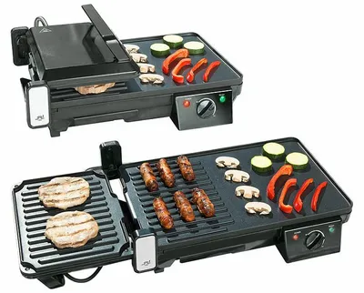 Image de Grille-viande & plancha électrique de table 2 en 1, 2000 W