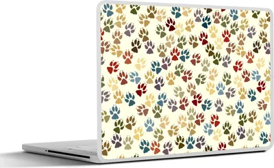 Produktbild von MuchoWow® Laptop Aufkleber Sticker Cover Muster - Hund - Pfoten - Jungen - Mädchen - Kinder - Kind 30x21 cm - Sticker für Laptop - Selbstklebend