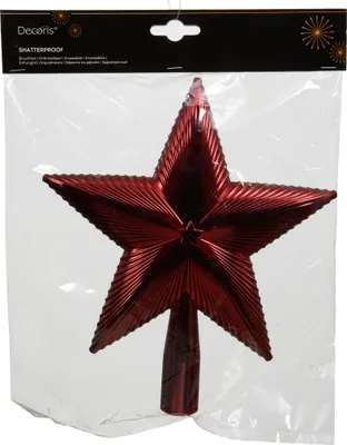 Produktbild von Christbaumspitze Stern Strukturiert 21cm Kunststoff - Ochsenblut