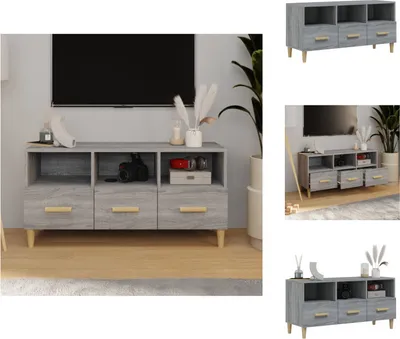 Image de vidaXL Armoire TV Gris Sonoma 102x36x50 cm Bois composite - Meuble TV