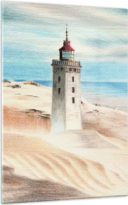 Produktbild von Bilder auf glas - Einteilig - Laterne Meer Bild - 50x70cm - Glasbilder - Wandbilder - Bilder - zum Aufhängen bereit - Wanddekoration aus Glas - Glas Bilder - Wandbild auf Glas - GPA50x70-4764