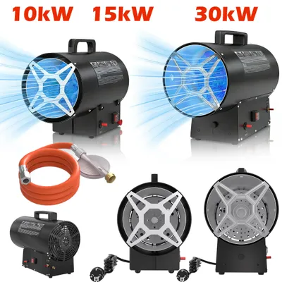 Produktbild von VA-Cerulean Gasheizgebläse 15 kW, Gasheizer mit Druckregler & Überhitzungsschutz