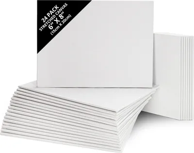 Produktbild von Belle Vous 24 Stk Leinwand zum Bemalen Set - 15 x 20 cm - Bespannte Leinwand Rahmen - Leinwand für Acrylfarben und Ölmalerei sowie zum Skizzieren und