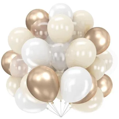 Zdjęcie produktu dla Balony przezroczyste złote szampańskie do dekoracji imprezy 10 szt.