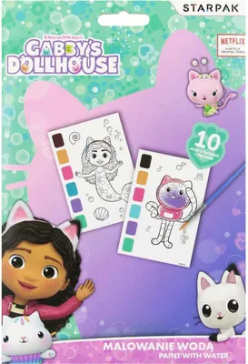 Image de Gabby's Dollhouse Peinture à l'eau - 10 pages à colorier