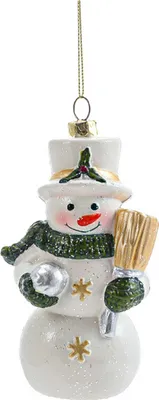 Produktbild von Weihnachtsbaumschmuck aus weißem Kunststoff: Baum, Schneemann, Glocke, Schneeflocke und Nussknacker – die perfekte Dekoration für Ihr Zuhause.