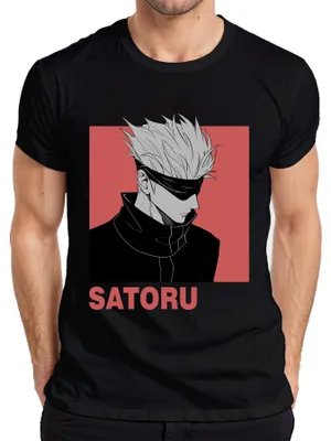 Produktbild von SATORU GOJO Jujutsu Kaisen Anime Ästhetik Fan Geschenk Augenbinde Herren T-Shirt, Schwarz, L
