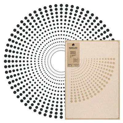 Produktbild von Große Malschablonen, Durchmesser 105 cm, Punkt Mandala Schablone, Wiederverwendbare Kunststoff Wandschablone DIY