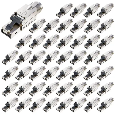 RJ45 CAT7 Netzwerkstecker, LSA, geschirmt, 50 Stück