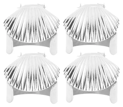 Productafbeelding van 4 stuks kaarsdovers, met metalen schalenpatroon, automatische stop om zilveren kaarsen te doven